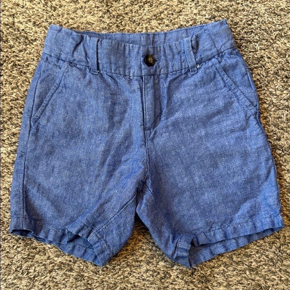 EUC Boys Janie & Jack Chambray Shorts, Adjustable Waist, Size 5